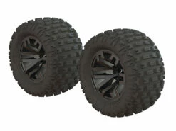 Arrma Granite Dboots Fortress MT Tire Set 2.8in Glued Gun Metal (2)
