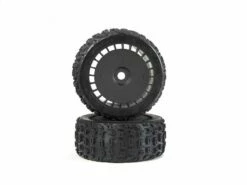 Arrma Talion EXB DBoots Katar T Belted 6s Tyre Set Glued On Black Wheels (2)