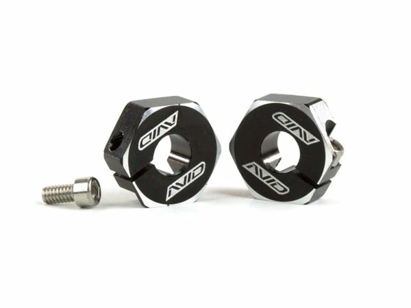 Avid RC Black Aluminium B6.2 / B74 Clamping 12mm Hex - 5mm 1 Avid RC Black Aluminium B6.2 / B74 Clamping 12mm Hex - 5mm